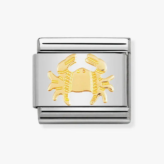 COMPOSABLE Classic CANCER ZODIAC charm in stainless steel with 18k gold