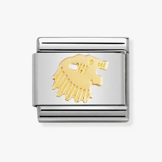 COMPOSABLE Classic LEO ZODIAC charm in stainless steel with 18k gold