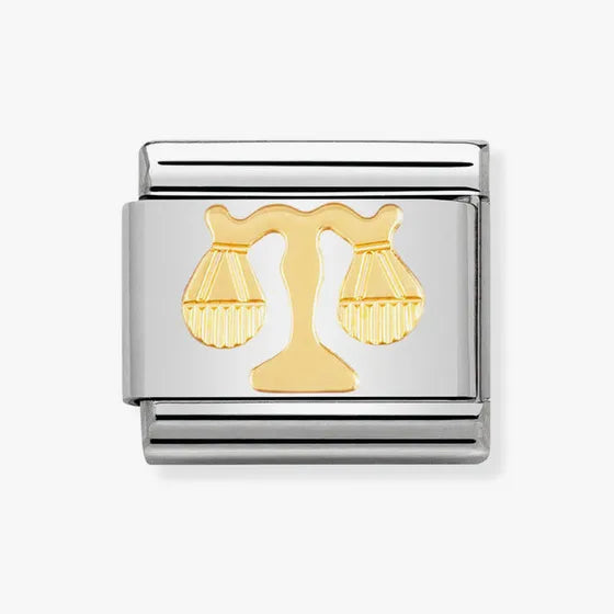 COMPOSABLE Classic LIBRA ZODIAC charm in stainless steel with 18k gold