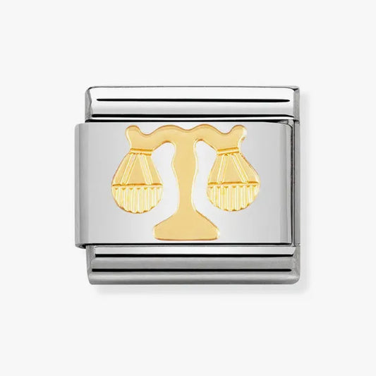 COMPOSABLE Classic LIBRA ZODIAC charm in stainless steel with 18k gold