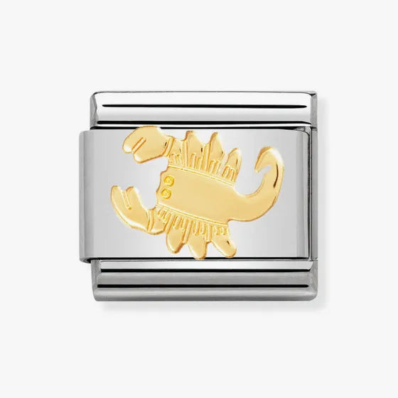 COMPOSABLE Classic SCORPIO ZODIAC charm in stainless steel with 18k gold