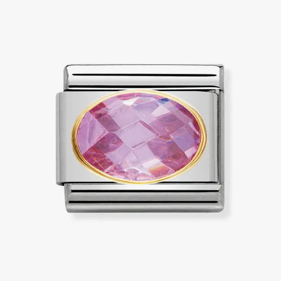Nomination Classic Gold and Pink CZ Charm