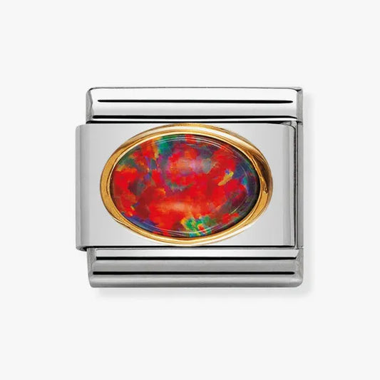 NOMINATION COMPOSABLE CLASSIC LINK IN GOLD WITH RED OPAL