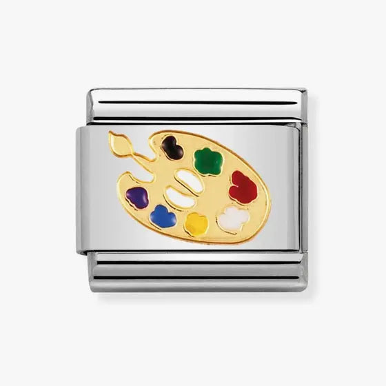 Nomination Classic Gold & Enamel Artist Palette Charm