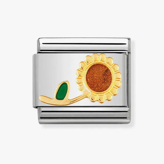 COMPOSABLE CLASSIC BONDED YELLOW GOLD LINK SUNFLOWER CHARM
