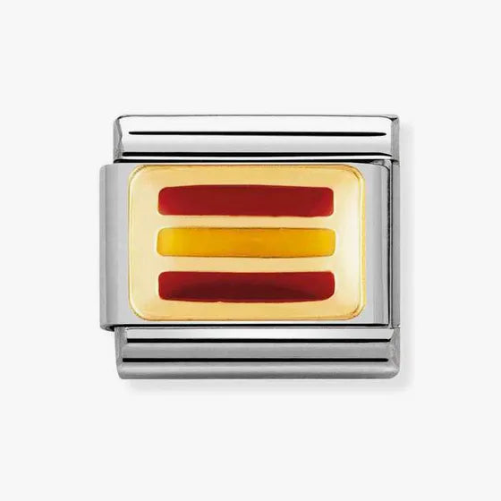 SPAIN FLAG GOLD NOMINATION CHARM