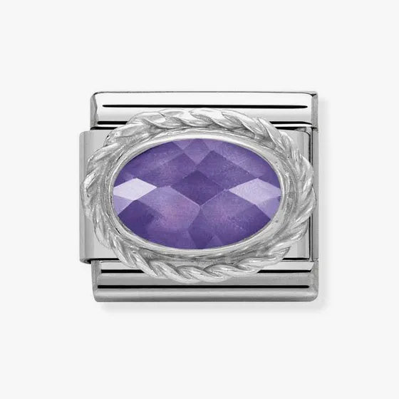 Nomination Composable Classic Link, Violet CZ, Vintage Effect