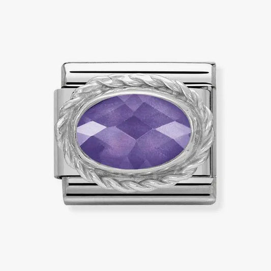 Nomination Composable Classic Link, Violet CZ, Vintage Effect