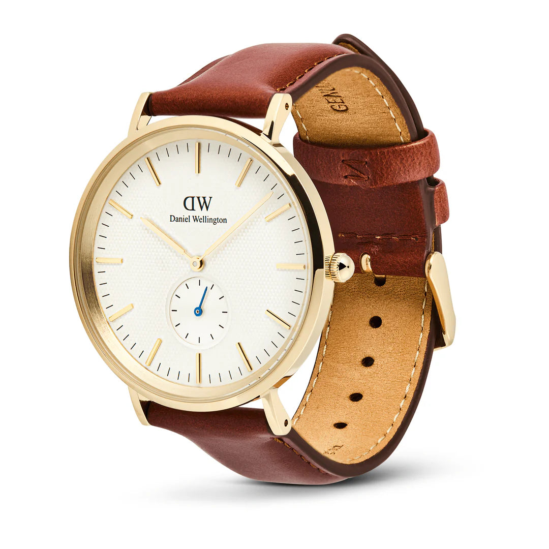 DW CLASSIC ST MAWES GOLD DIAL WATCH
