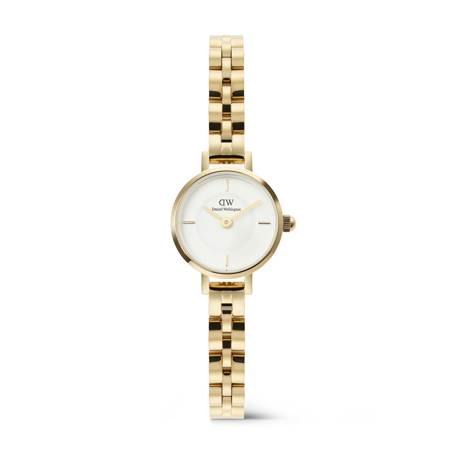 Daniel Wellington Petite Mini Arch 3-link White Gold Dial Ladies Gold Stainless Steel Watch