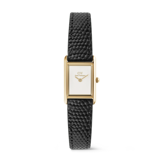 DW BOUND MINI BLACK LIZARD LEATHER LADIES WATCH