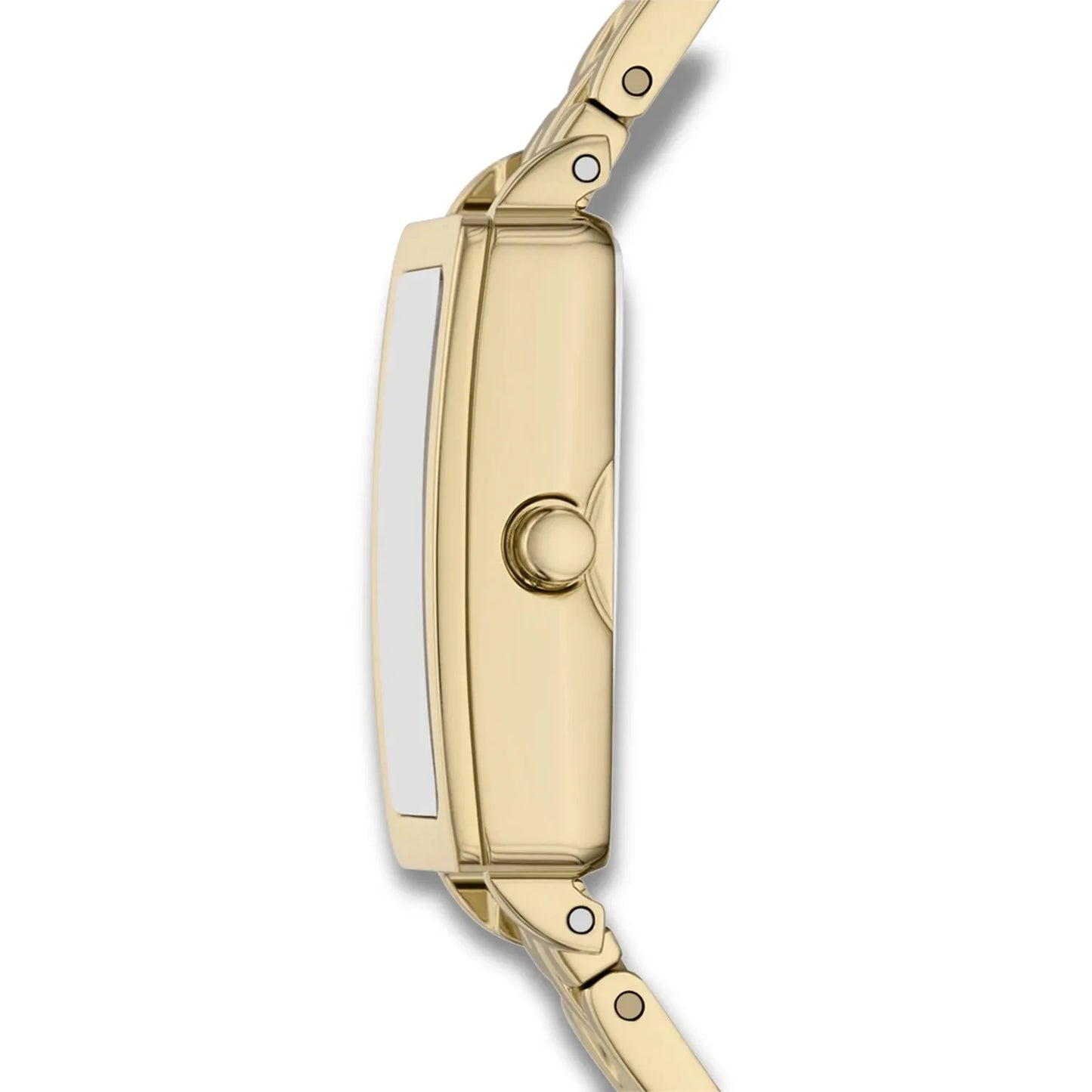 SKAGEN HAGEN MICRO BLACK GLITTER DIAL LADIES GOLD STAINLESS STEEL WATCH
