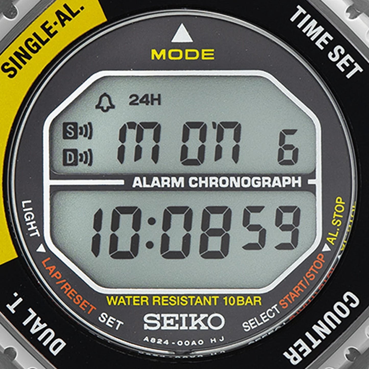 SEIKO BLACK ROTOCALL DIGITAL WATCH