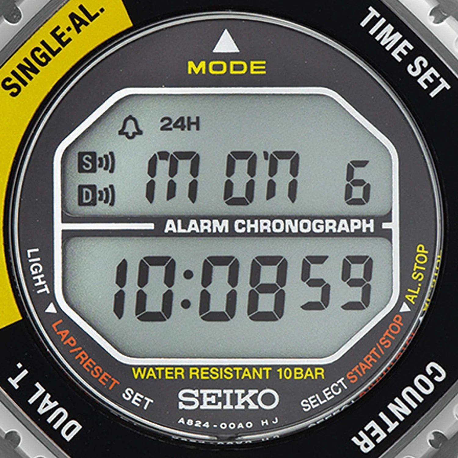 SEIKO BLACK ROTOCALL DIGITAL WATCH