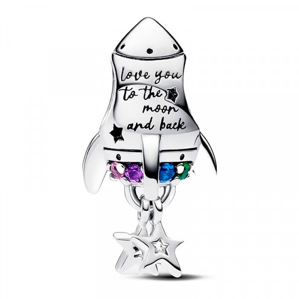 Space Love Rocket Pandora Charm
