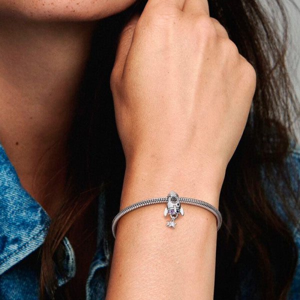 Space Love Rocket Pandora Charm