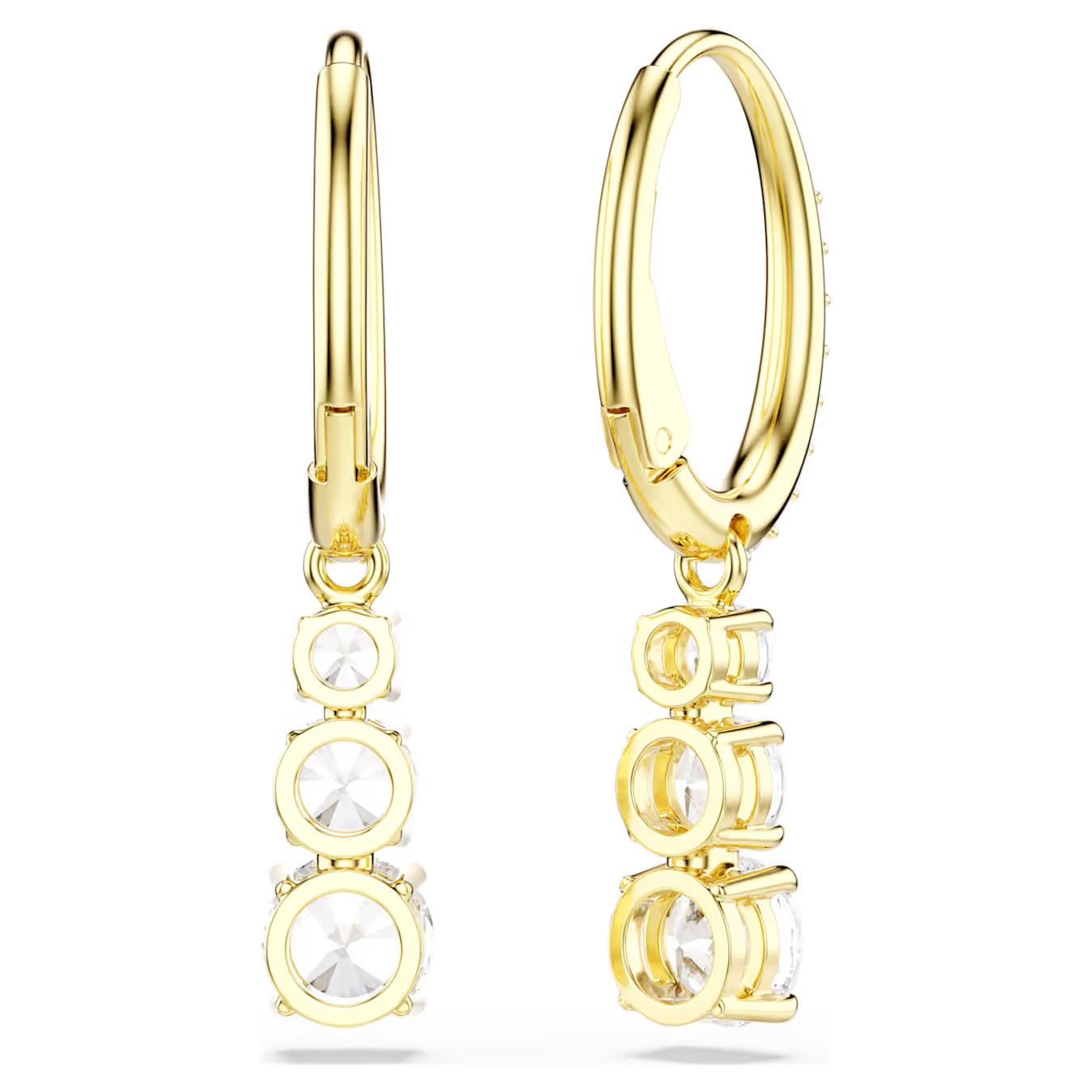 SWAROVSKI GOLD STILLA ATTRACT DROP EARRINGS