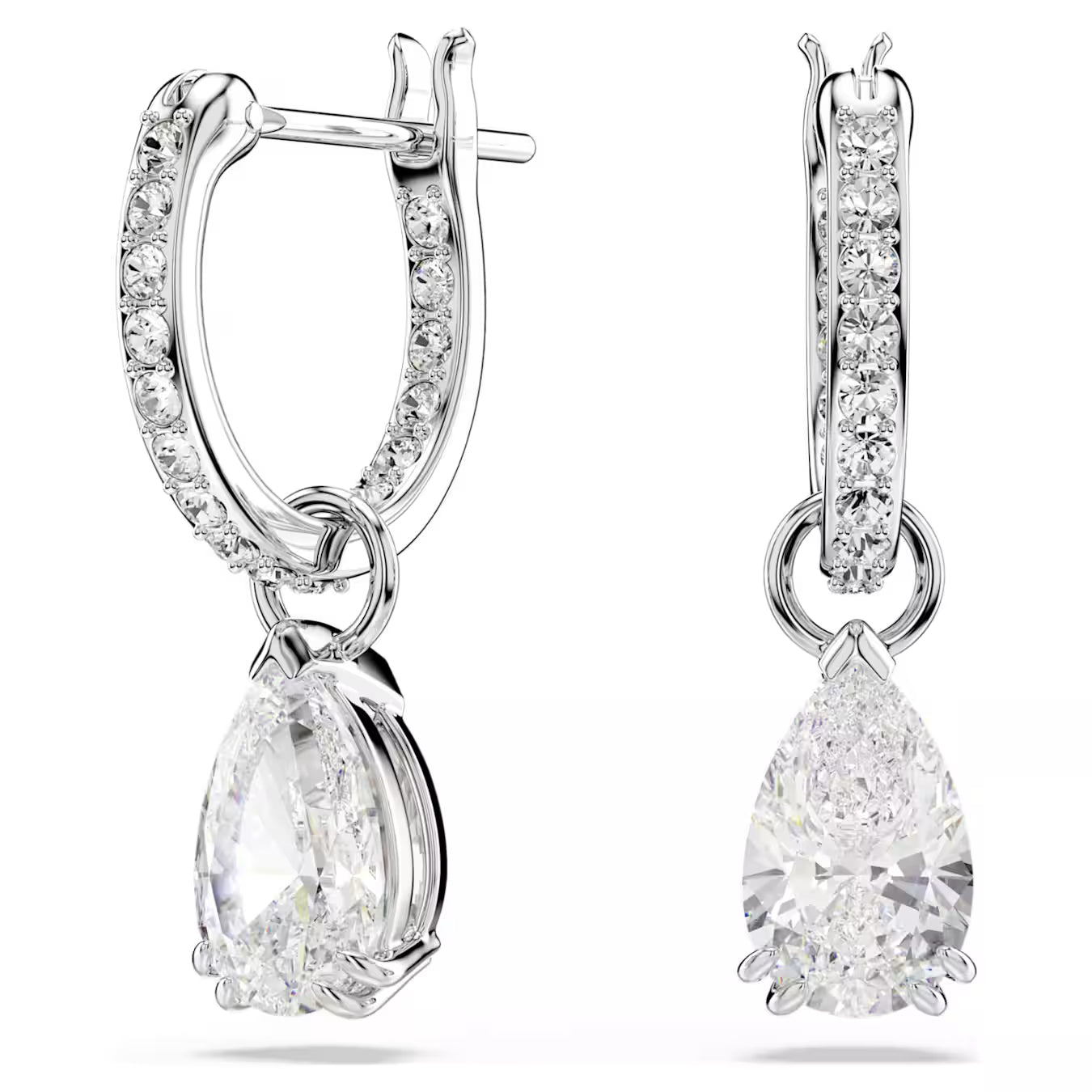 STILLA DROP SWAROVSKI HOOP EARRINGS