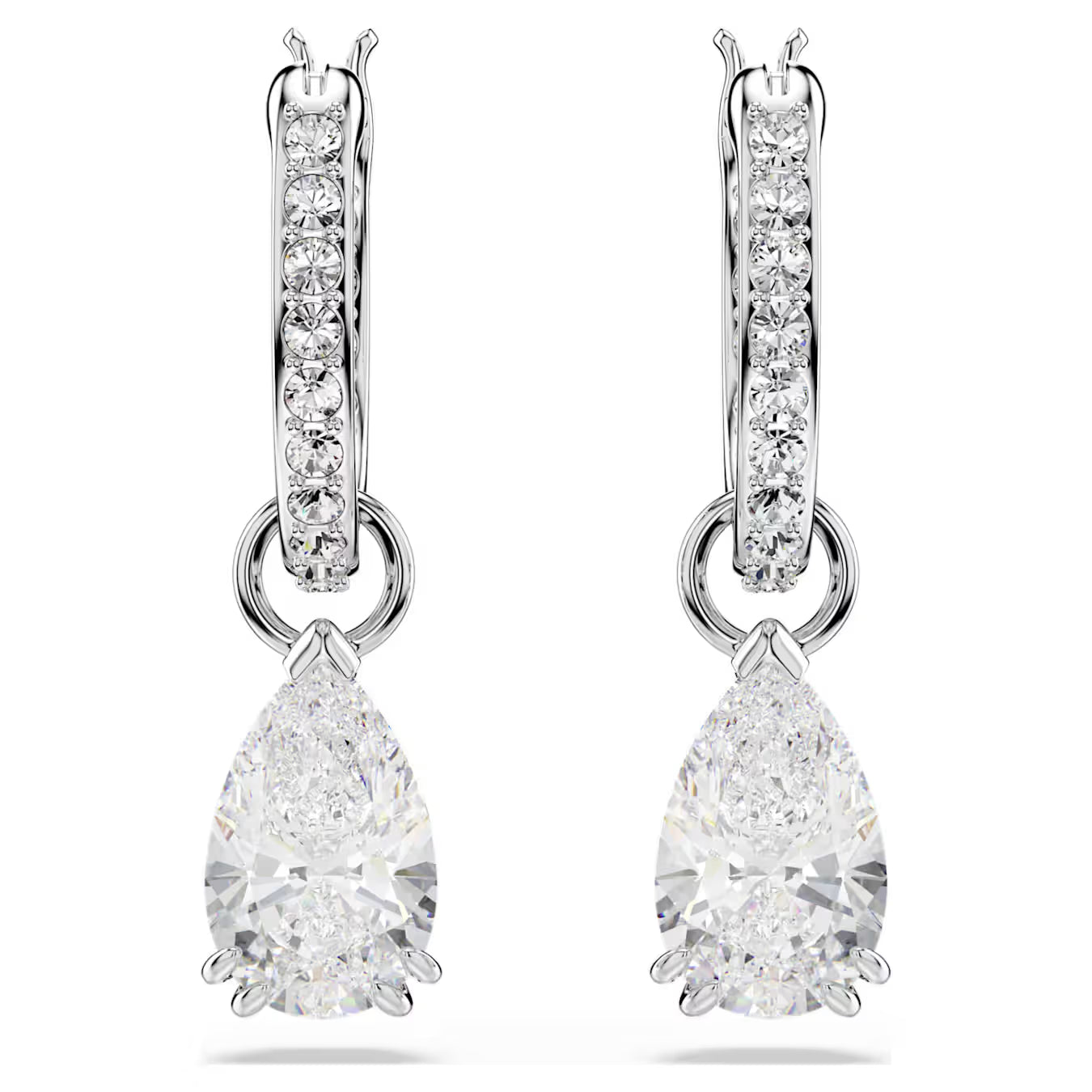 STILLA DROP SWAROVSKI HOOP EARRINGS