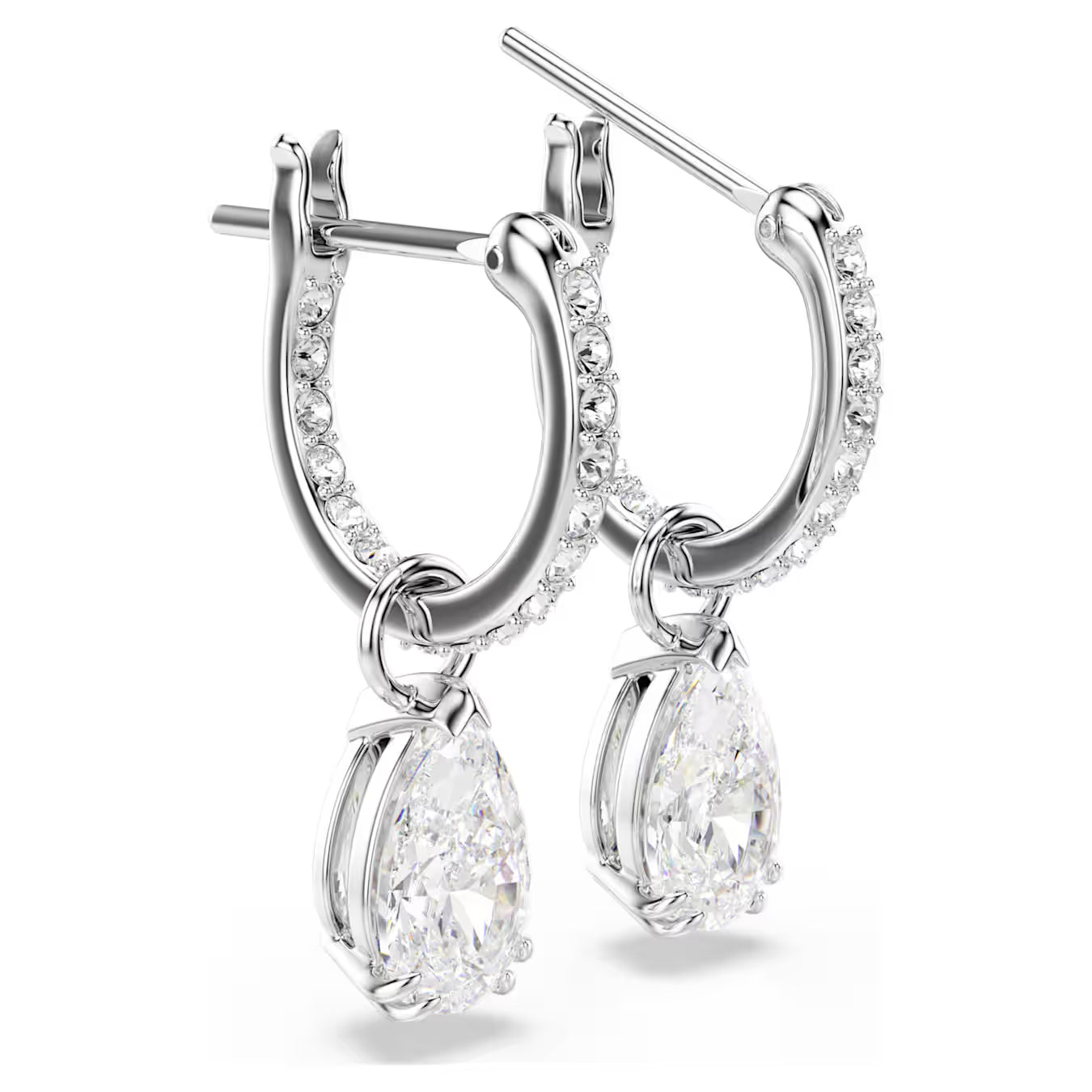 STILLA DROP SWAROVSKI HOOP EARRINGS