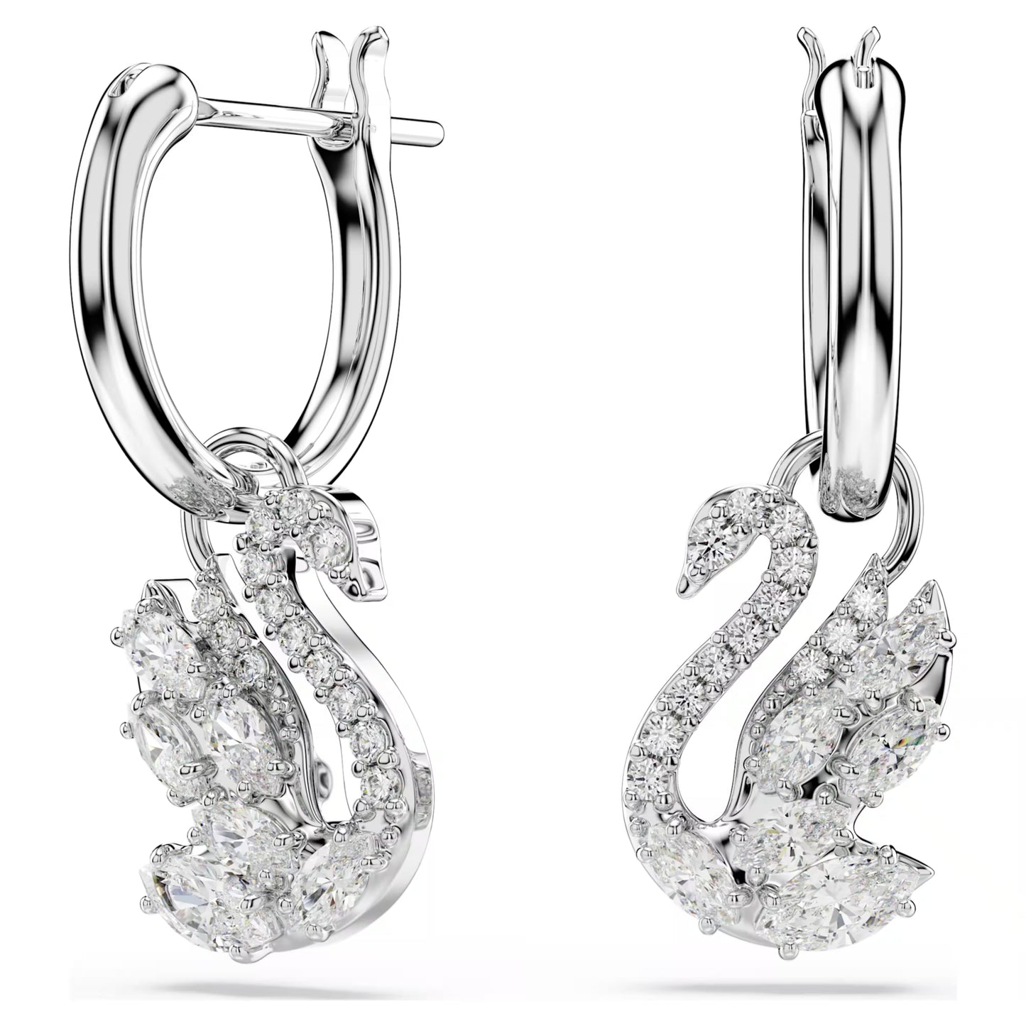 Swan Mixed Cuts Swarovski Drop Earrings