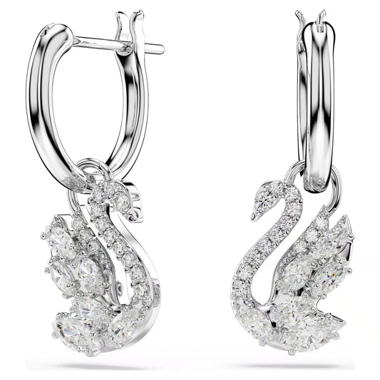 Swan Mixed Cuts Swarovski Drop Earrings