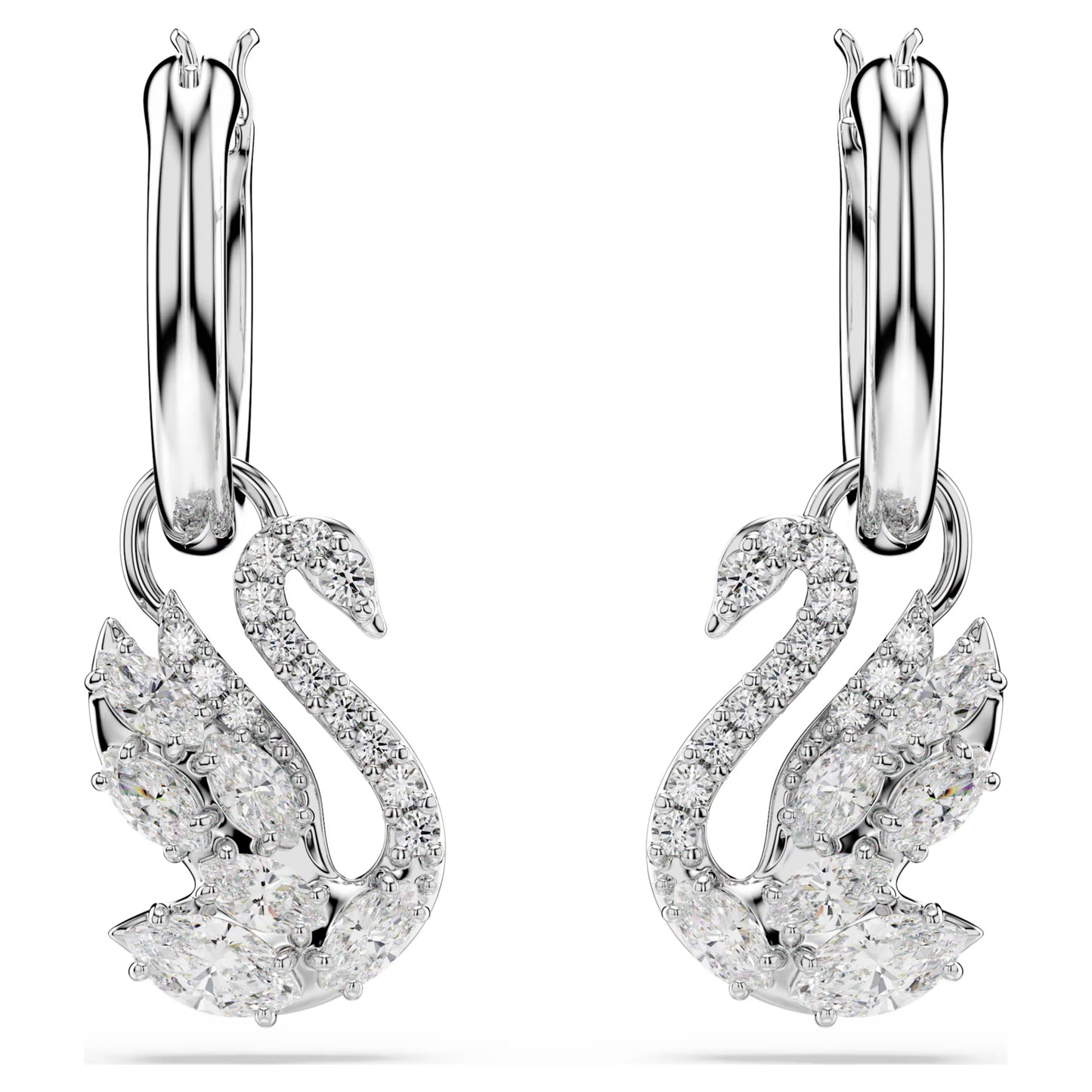 Swan Mixed Cuts Swarovski Drop Earrings