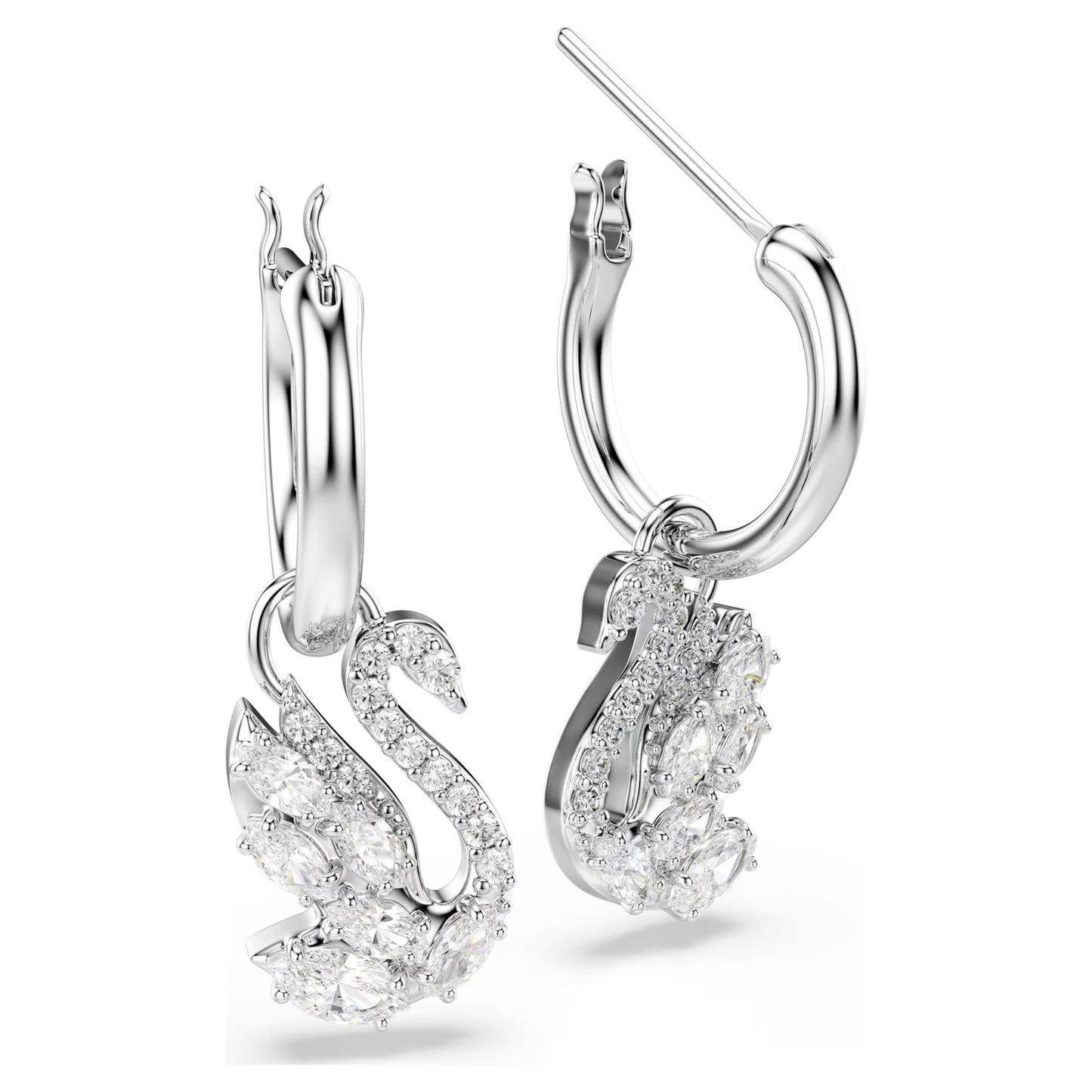 Swan Mixed Cuts Swarovski Drop Earrings
