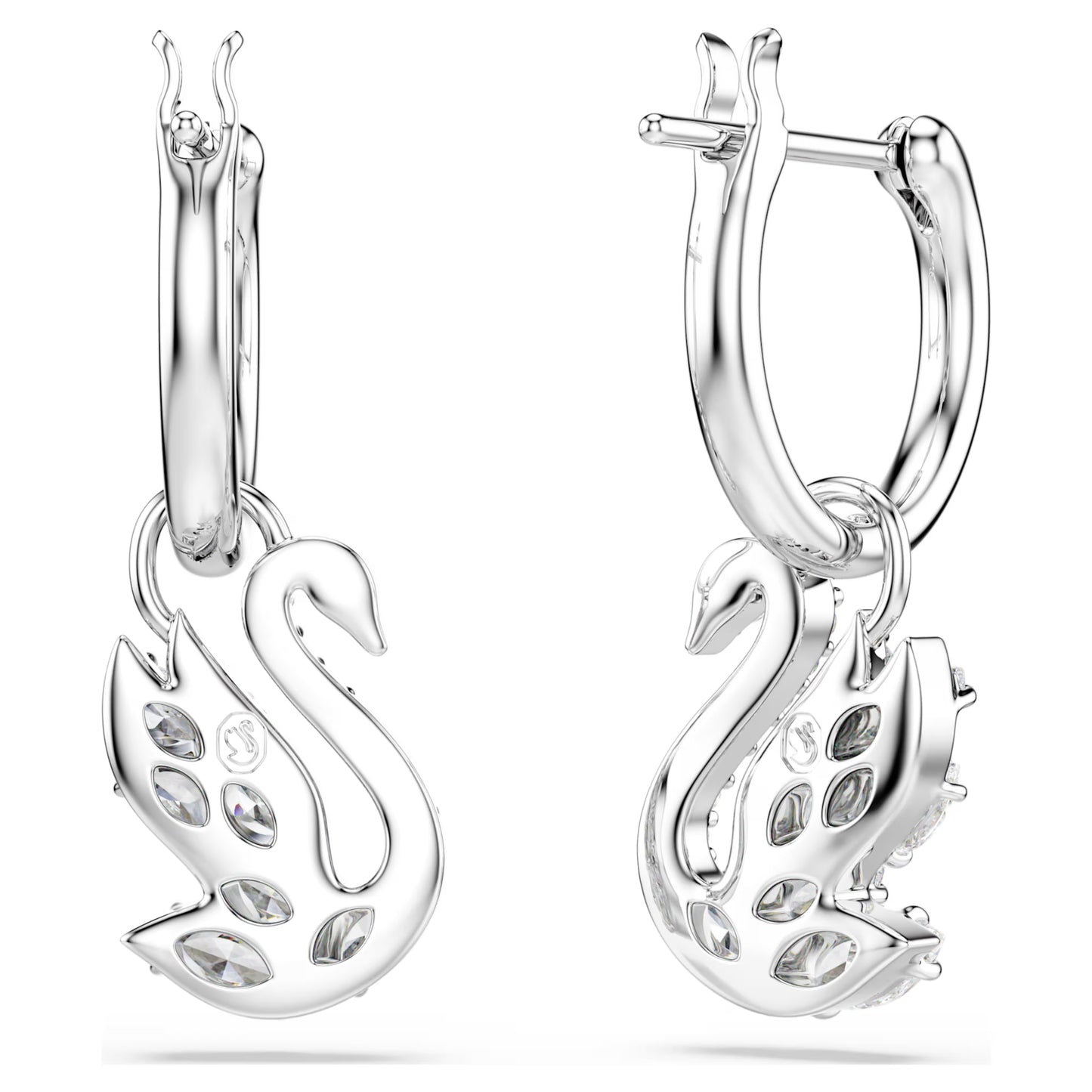 Swan Mixed Cuts Swarovski Drop Earrings