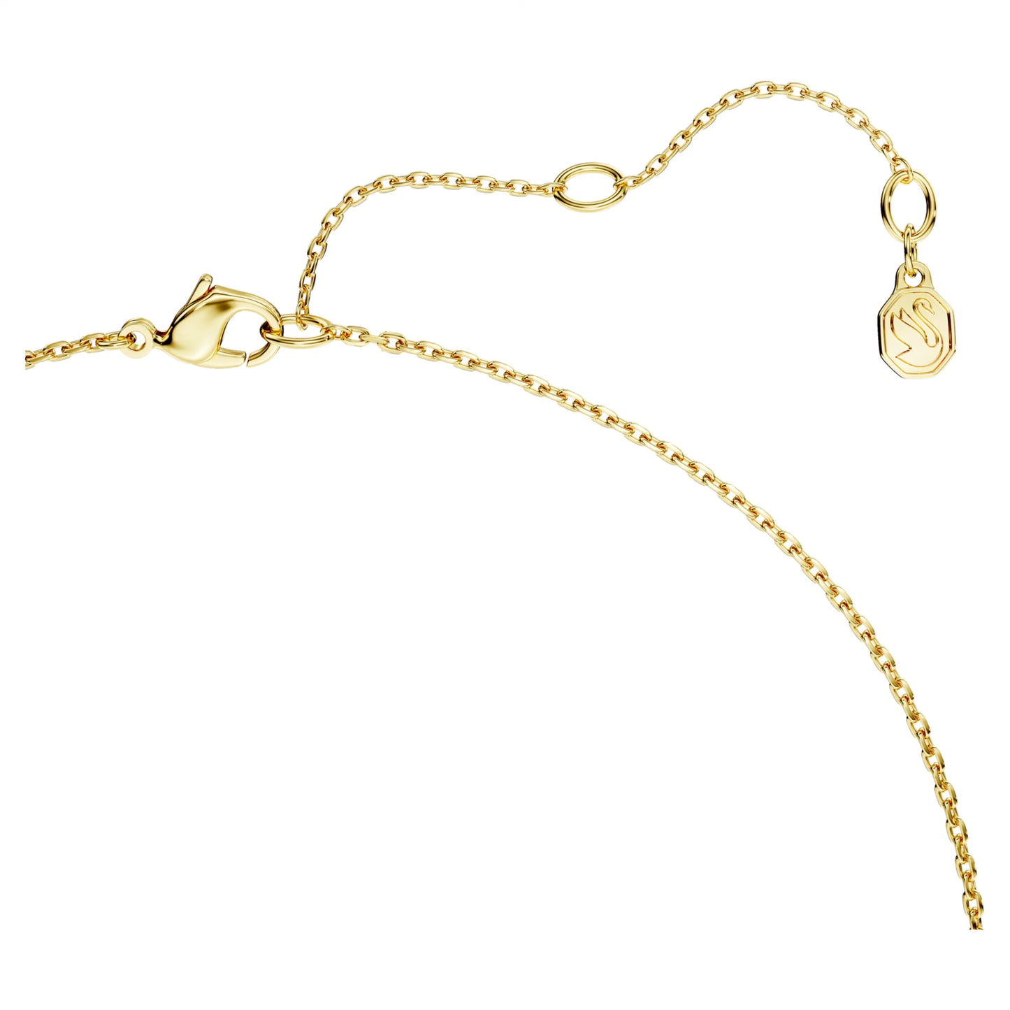 Gold on Sterling Silver Classica Interlocking Swarovski Pendant