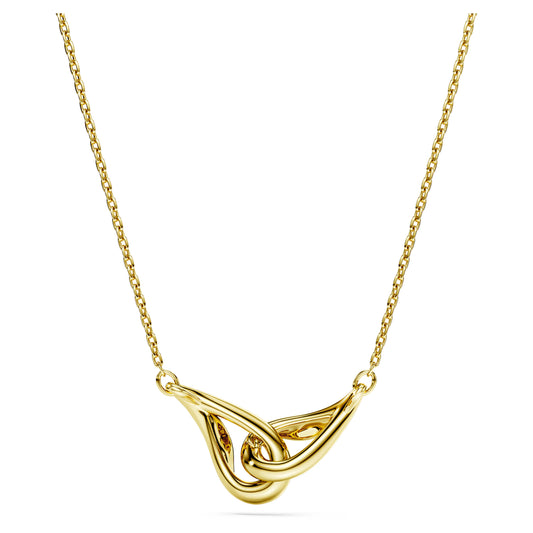 Gold on Sterling Silver Classica Interlocking Swarovski Pendant