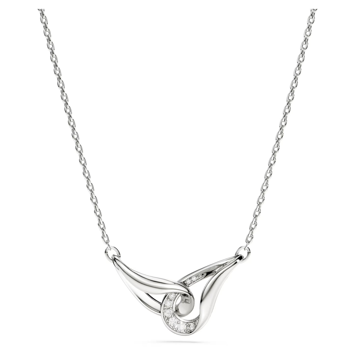 Sterling Silver Classica Interlocking Swarovski Pendant