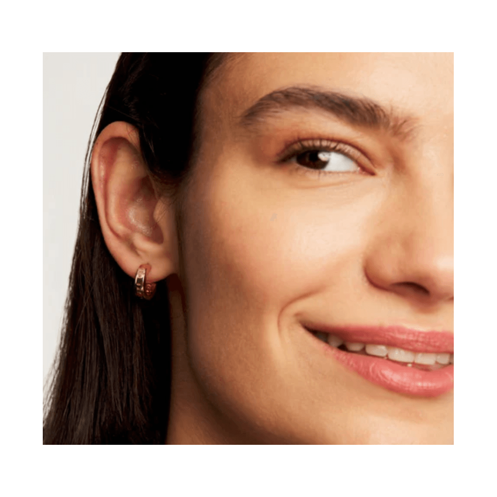 ted baker helanna nano logo hoop earring rose gold tone