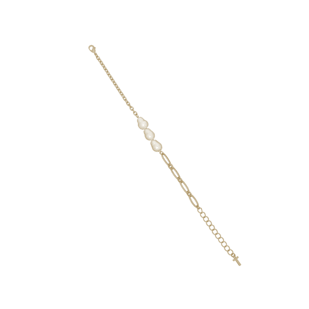 ted baker peresha pearly chain bracelet gold tone, pearl 