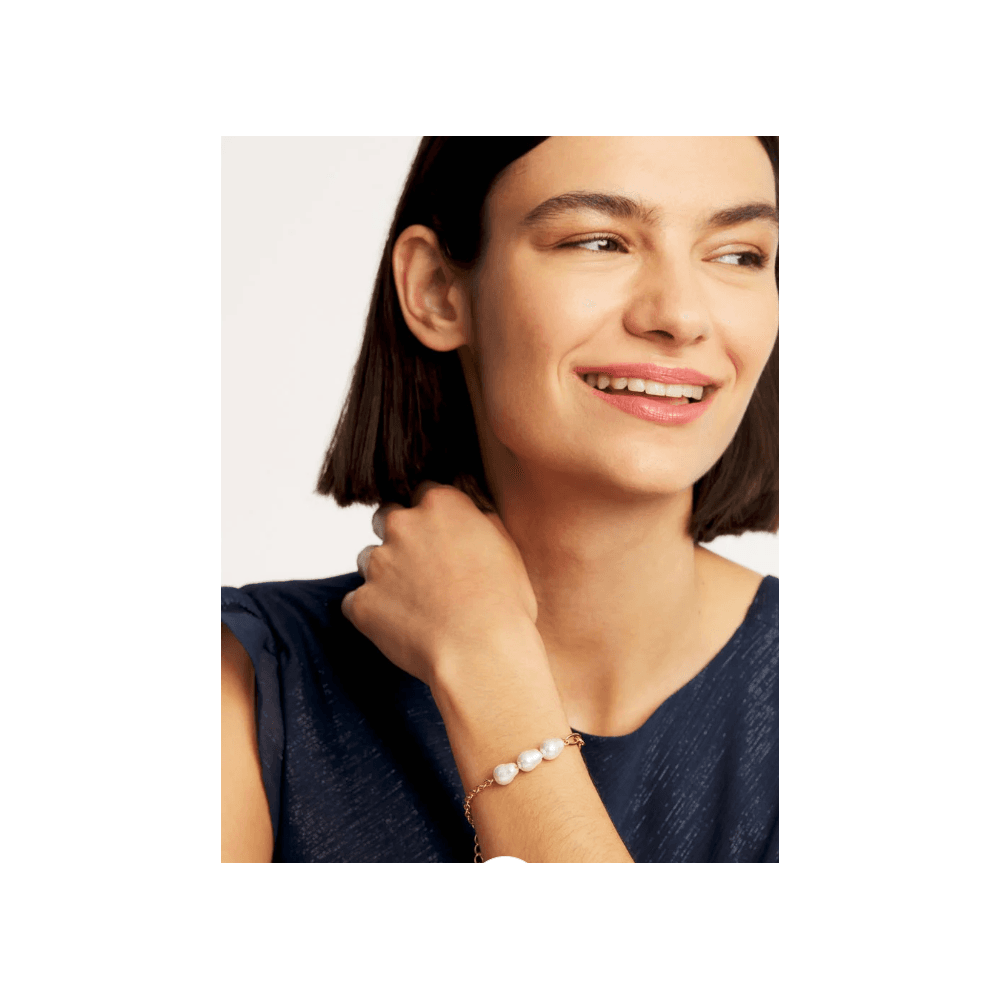 ted baker peresha pearly chain bracelet gold tone, pearl 