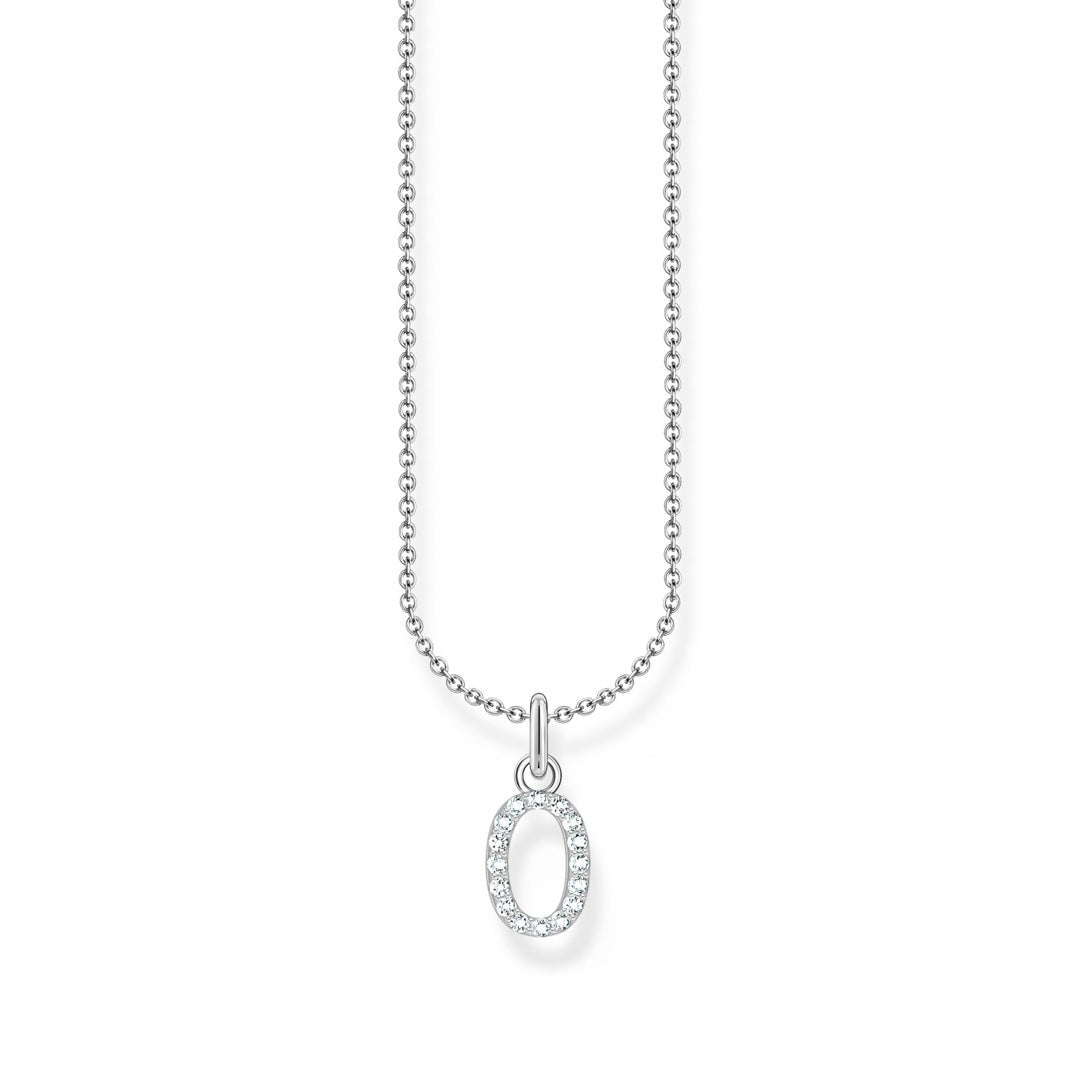 THOMAS SABO LETTER 'O' NECKLACE WITH WHITE ZIRCONIA