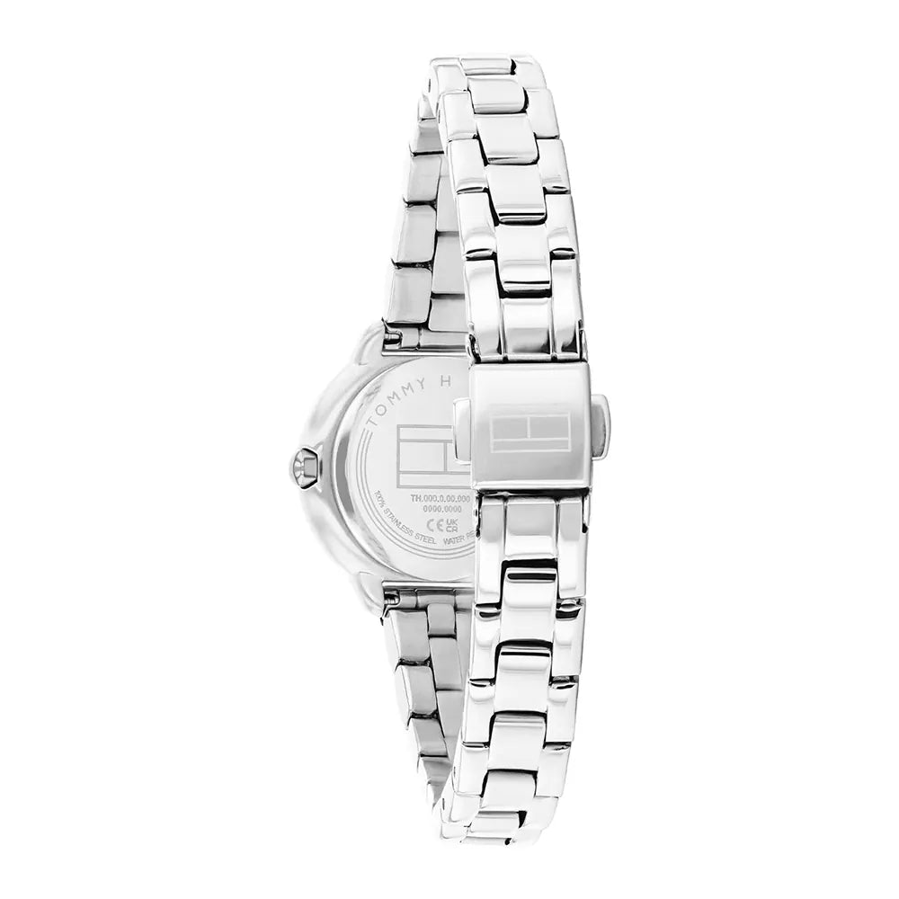 TOMMY HILFIGER ROSEGOLD BEZEL LADIES STAINLESS STEEL WATCH