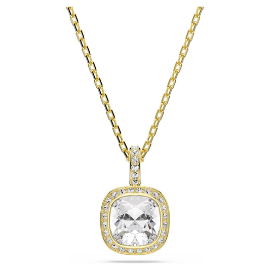 Gold Una Angelic Cushion Cut Swarovski Pendant