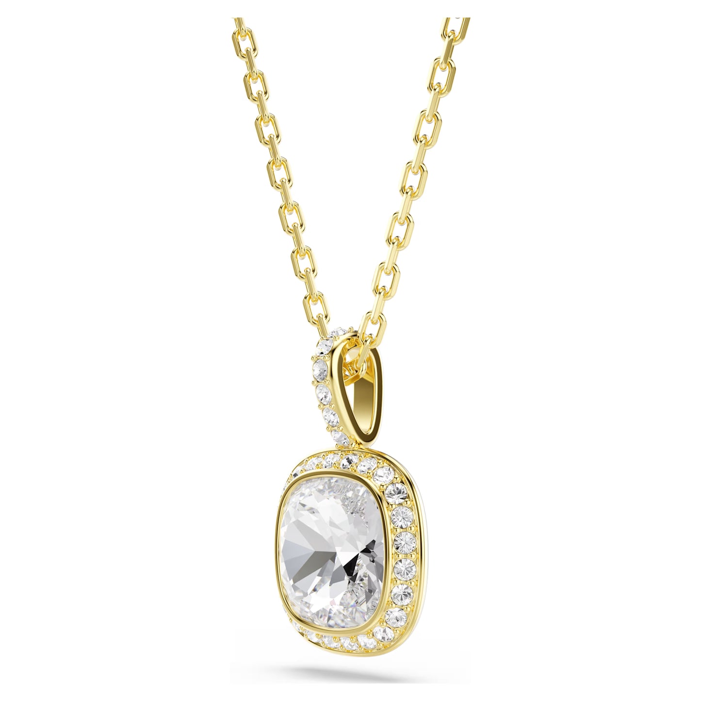 Gold Una Angelic Cushion Cut Swarovski Pendant