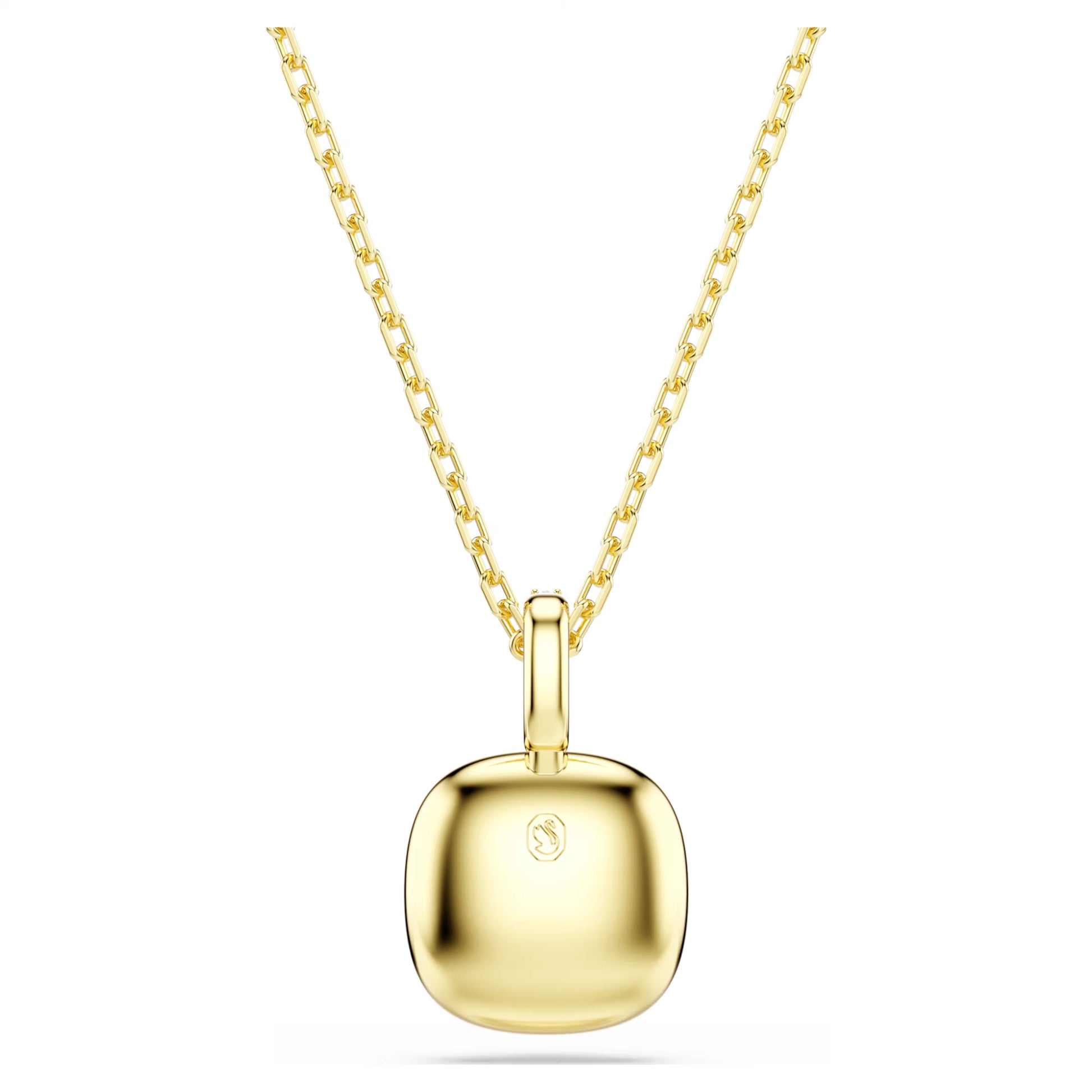 Gold Una Angelic Cushion Cut Swarovski Pendant