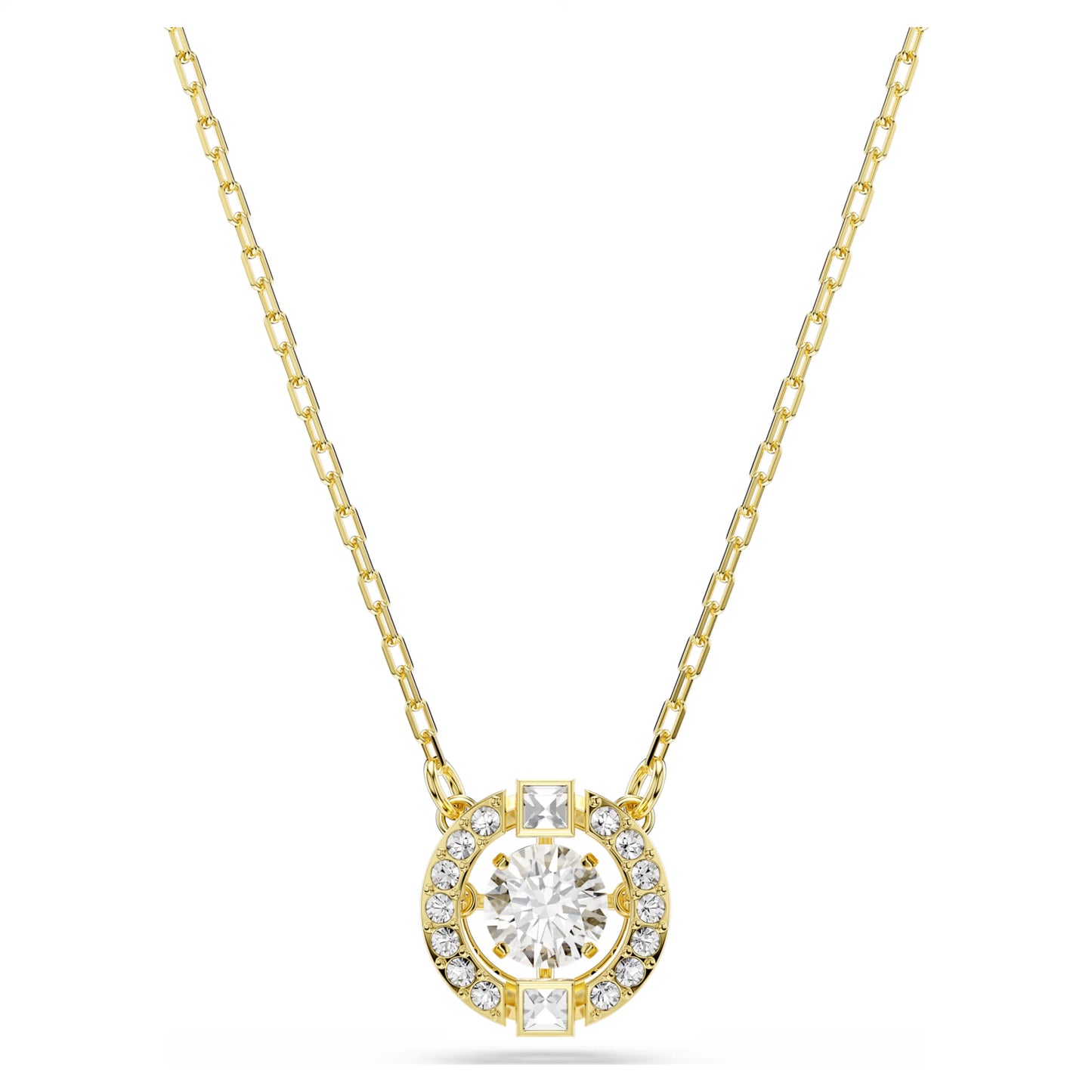 Gold Una Angelic Dancing Stone Swarovski Pendant