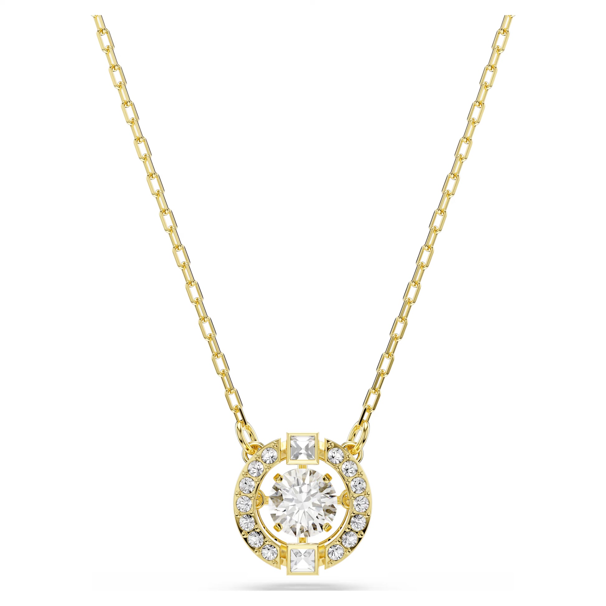 Gold Una Angelic Dancing Stone Swarovski Pendant