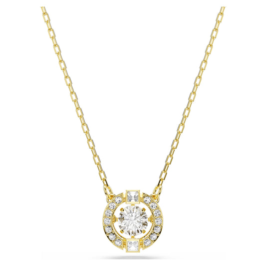 Gold Una Angelic Dancing Stone Swarovski Pendant