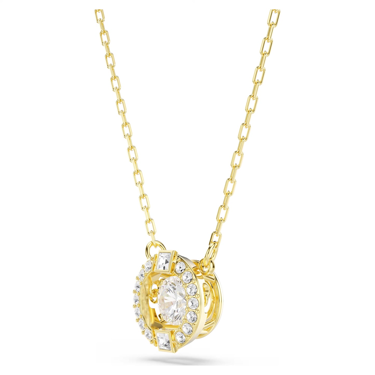 Gold Una Angelic Dancing Stone Swarovski Pendant