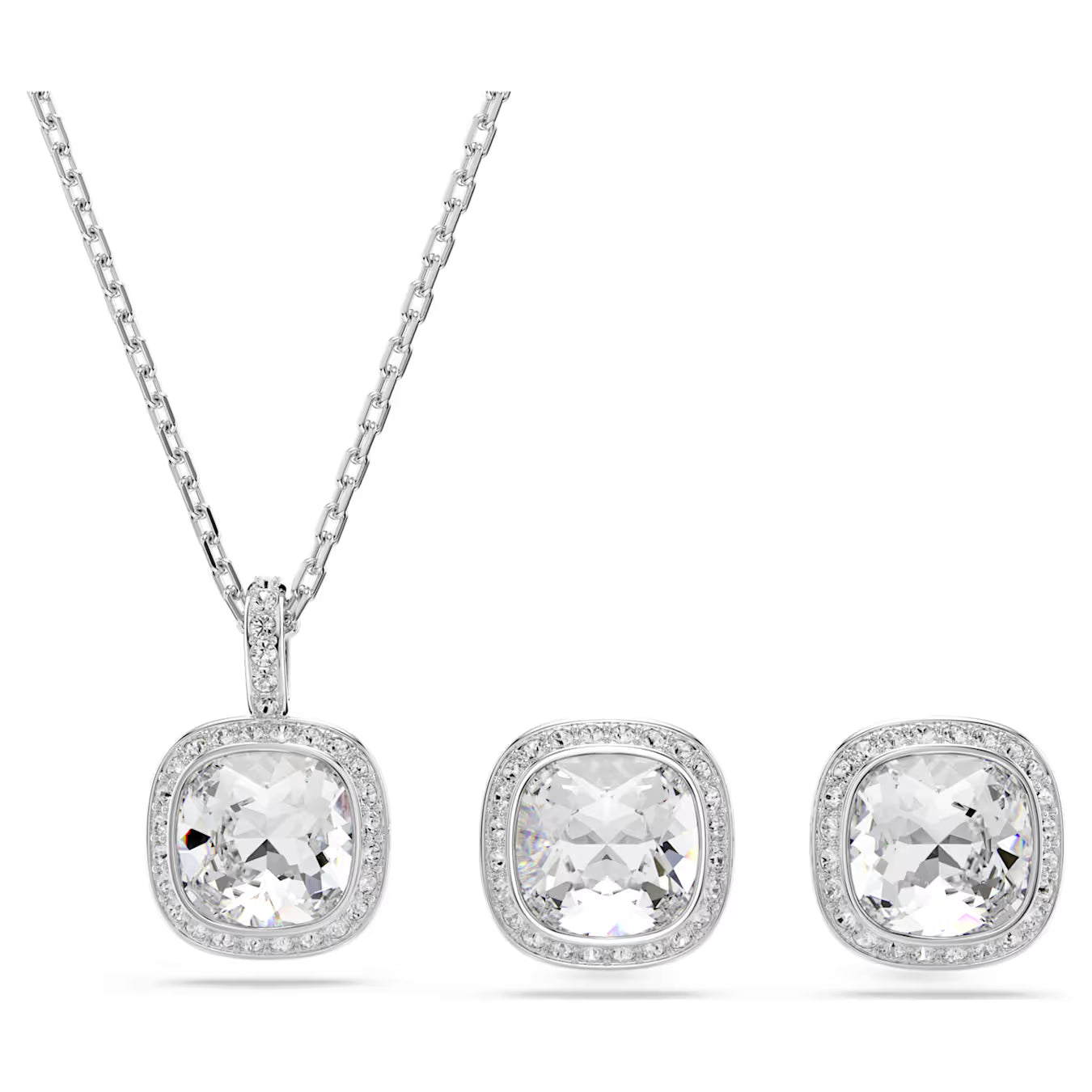 Una Angelic Cushion cut Swarovski Set