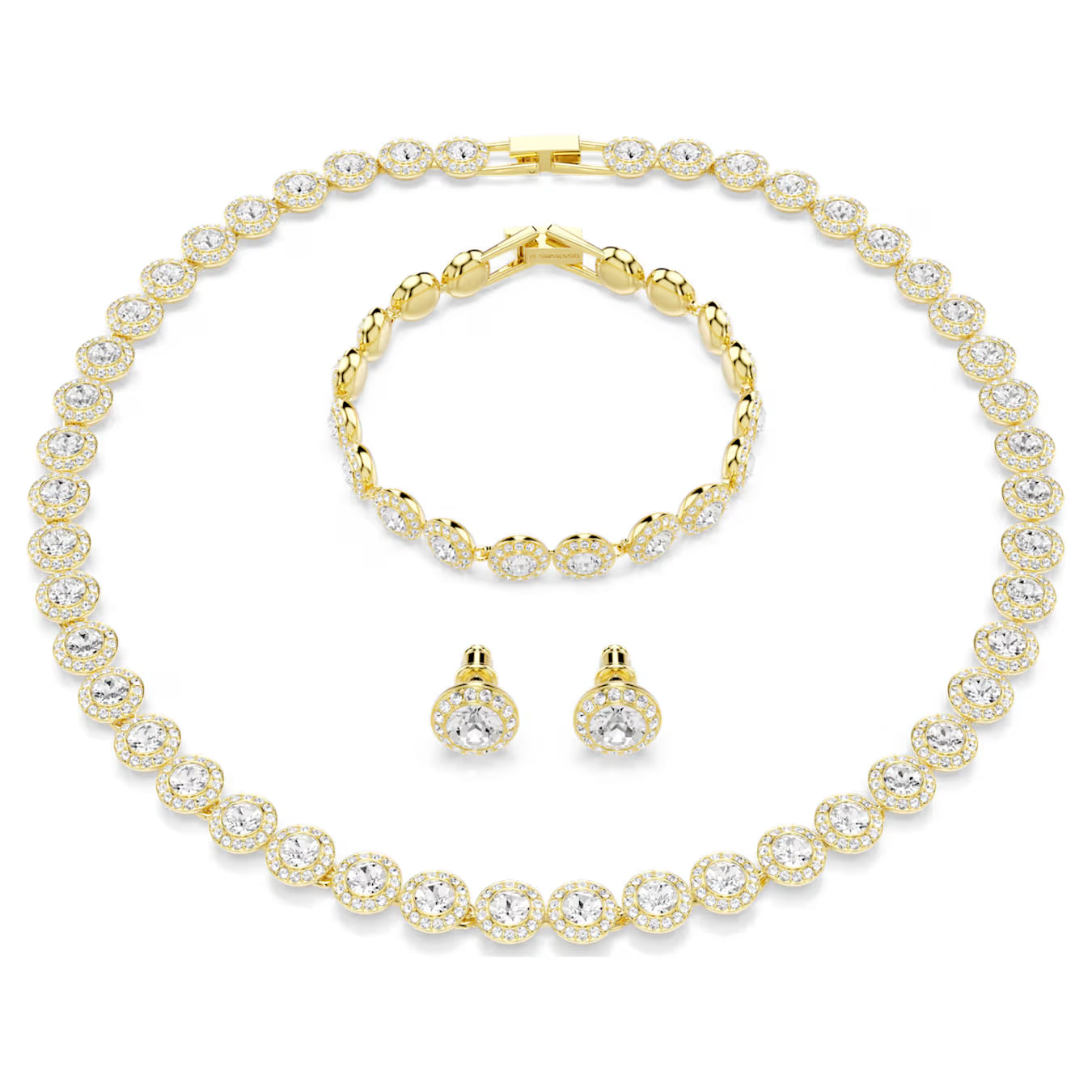 UNA GOLD ANGELIC SWAROVSKI SET