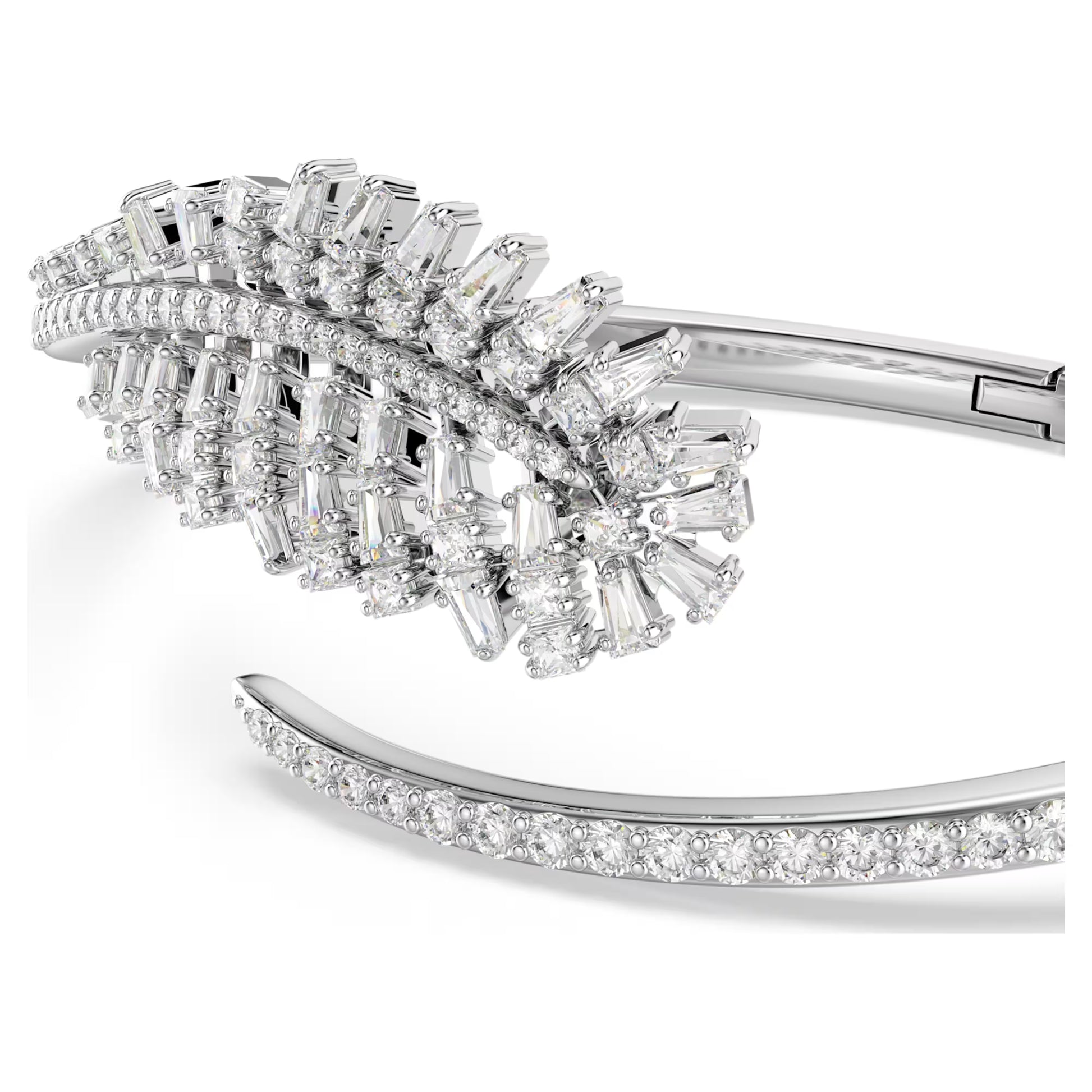 Vienna Feather Mixed Cuts Swarovski Bangle