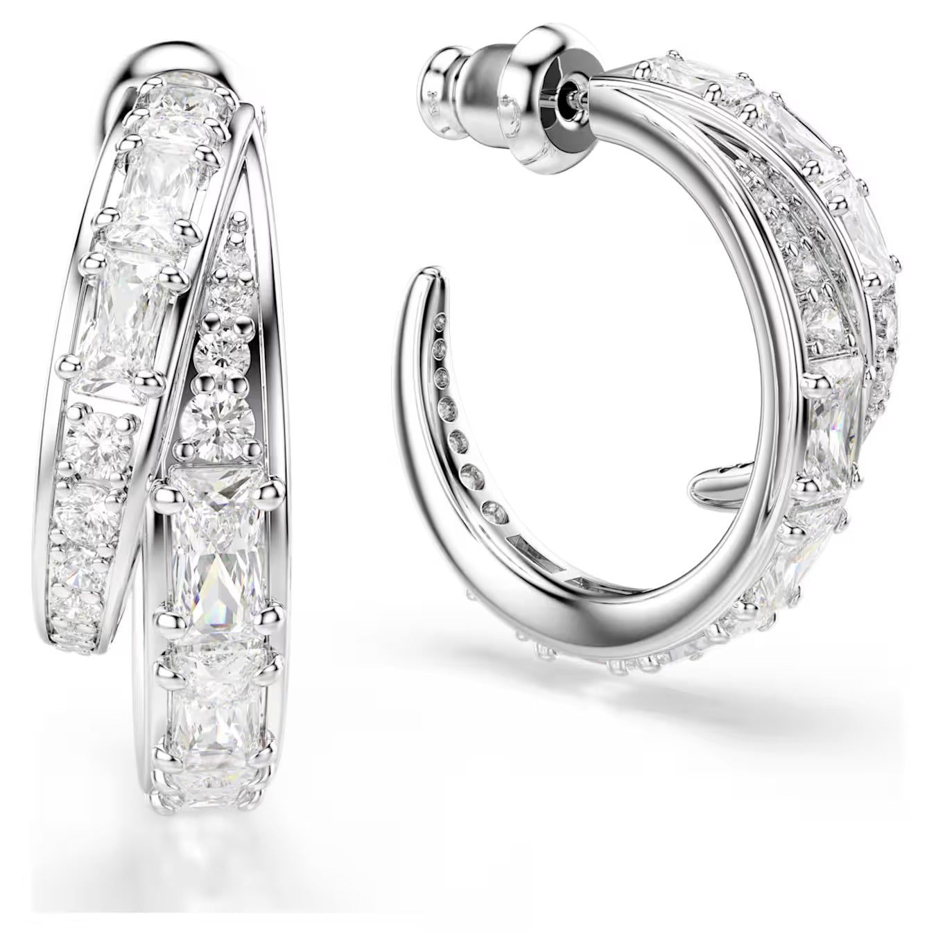 Vienna Mixed Cuts Swarovski Hoop Earring