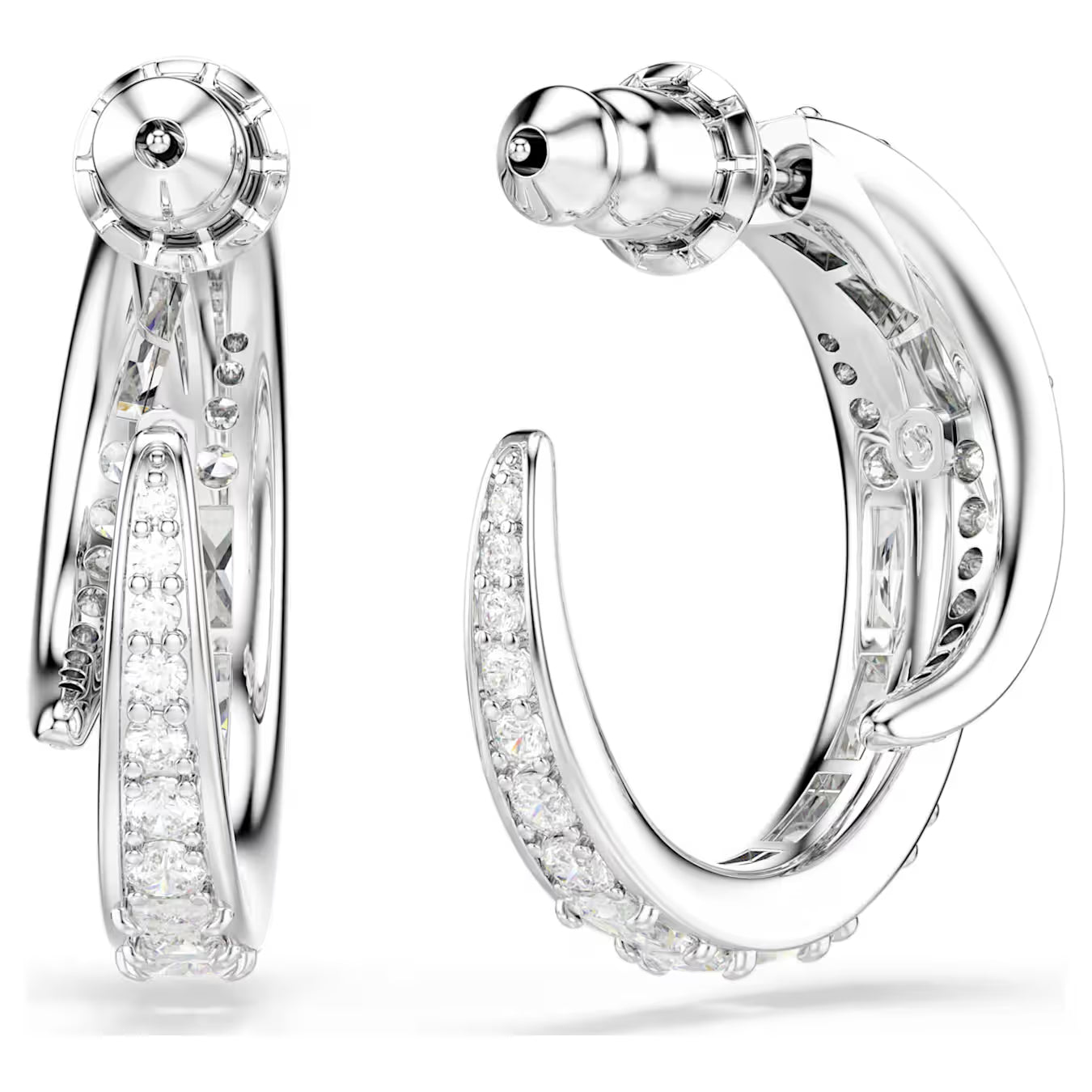 Vienna Mixed Cuts Swarovski Hoop Earring