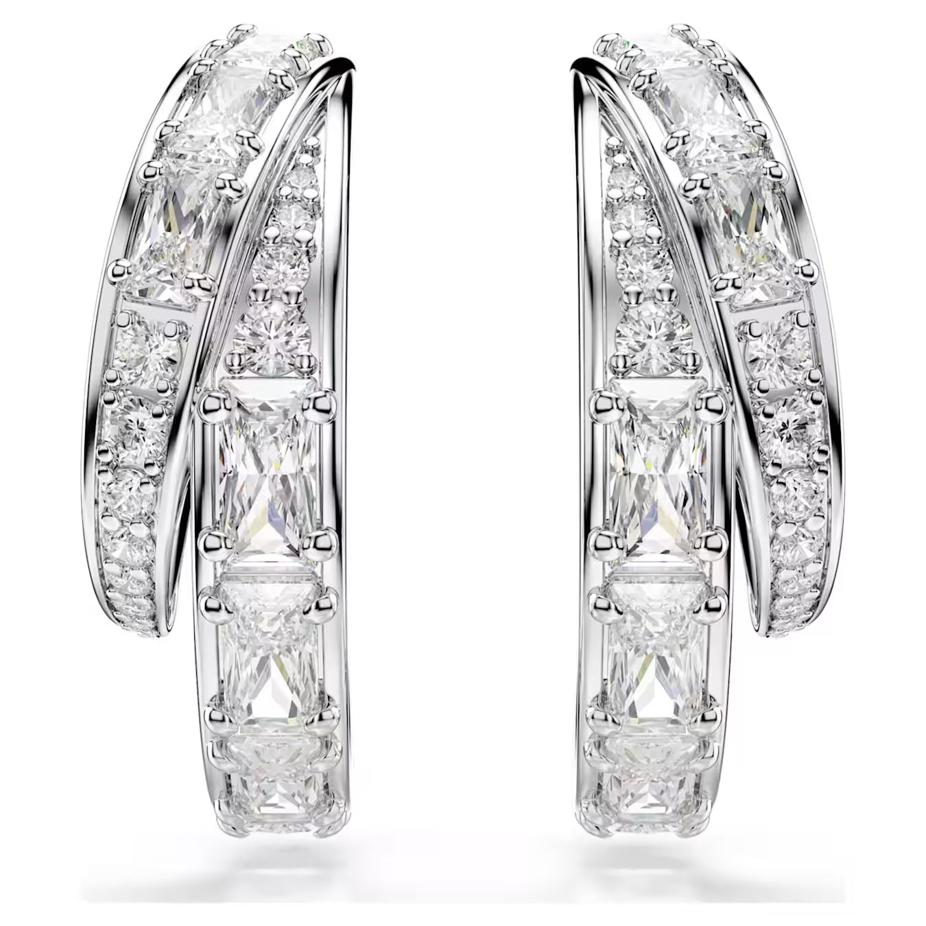 Vienna Mixed Cuts Swarovski Hoop Earring